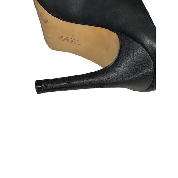 Vince Camuto Maivyn Leather High Heel Mules 6 Black Slip On Pointed Toe Dressy - Picture 8 of 8